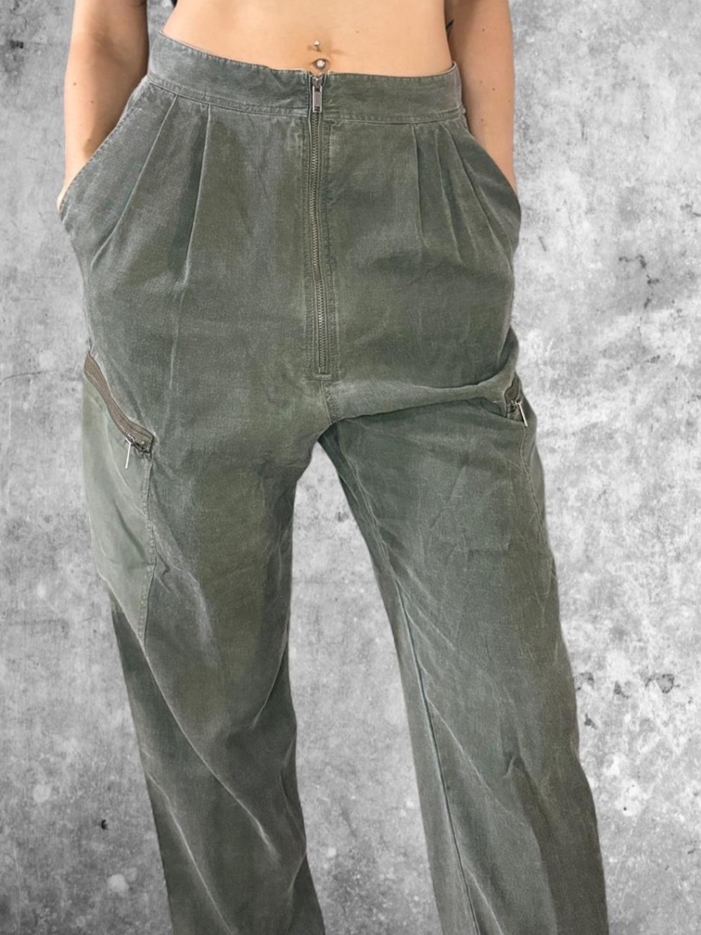 Diesel Dark Green Utility Cargo Pants - Picture 2 of 6